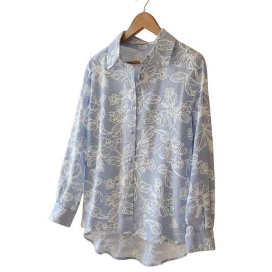 Blue Embroidered Blouse