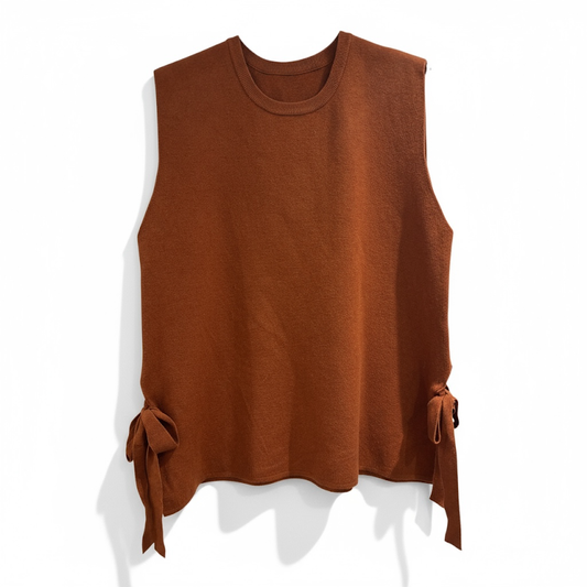 Tobacco Tie Side Tank Top
