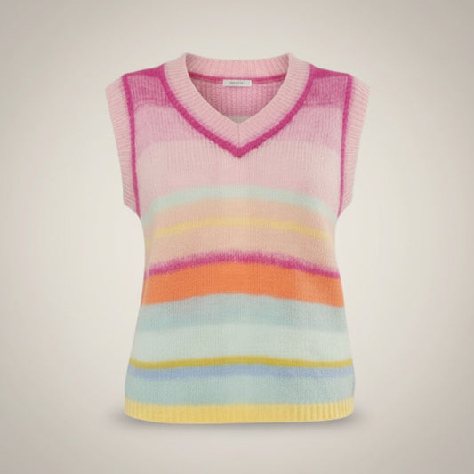 Bright Multi Stripe V-Neck Tank Top