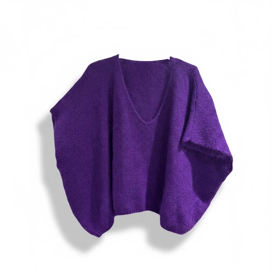 Bright Purple Slouch Jumper