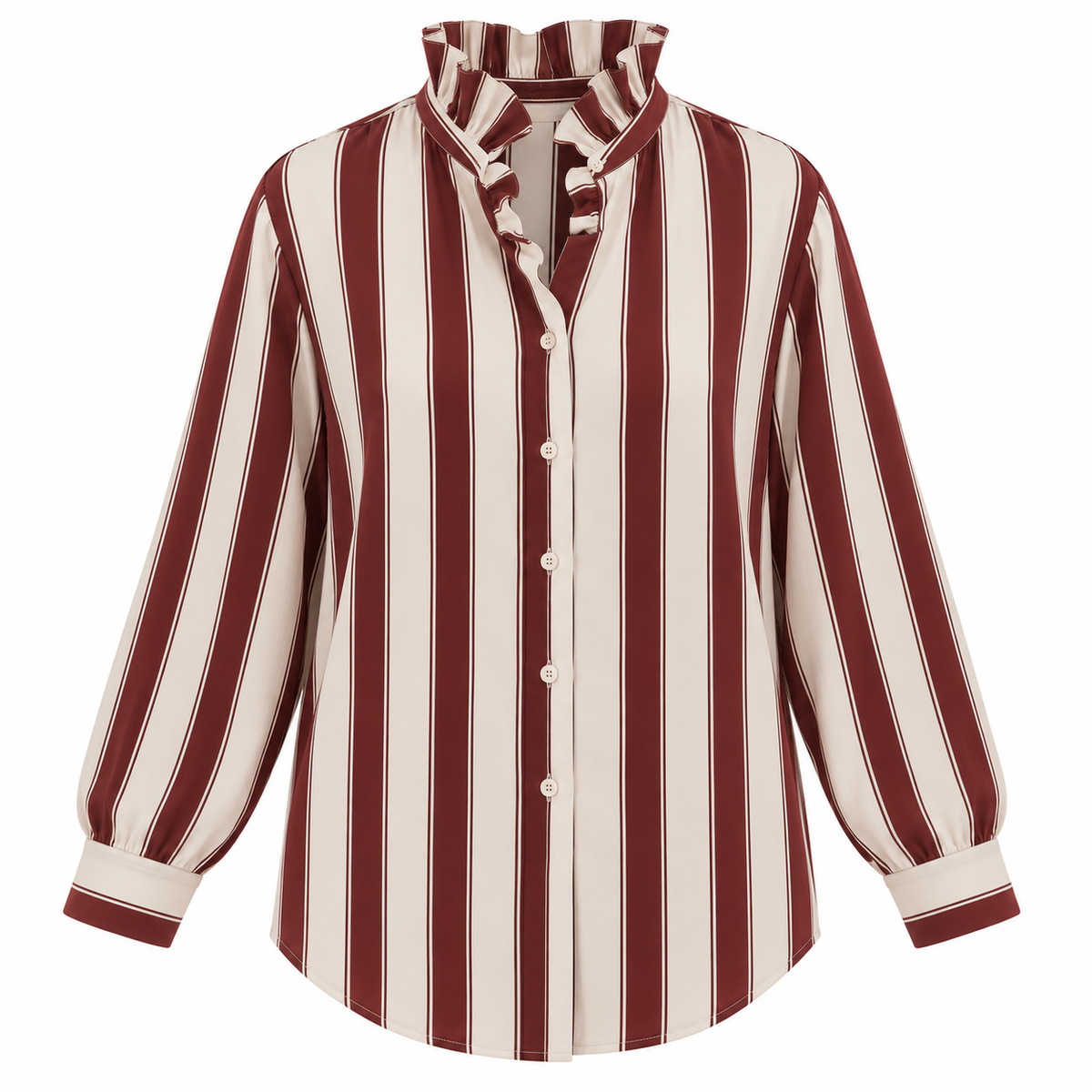 Burgundy Stripe Cotton