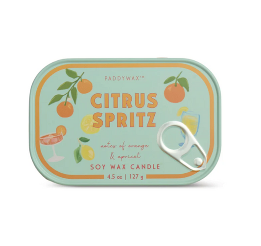 A Dopo 6oz/184g Sun Printed Tin Candle - Orange Blossom