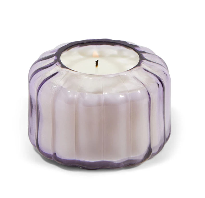 Ripple Glass Candle (128g) - Salted Iris