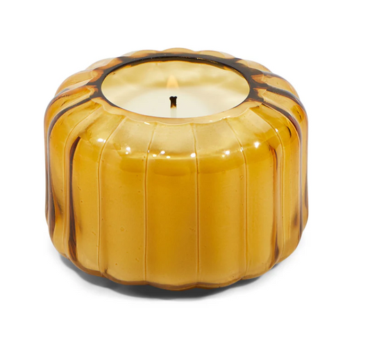 Ripple Glass Candle (128g) - Golden Ember