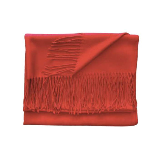 Orange Pink Tassel Pashmina Scarf