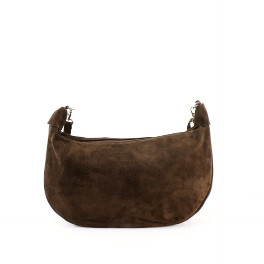 Brown Suede Shoulder Bag