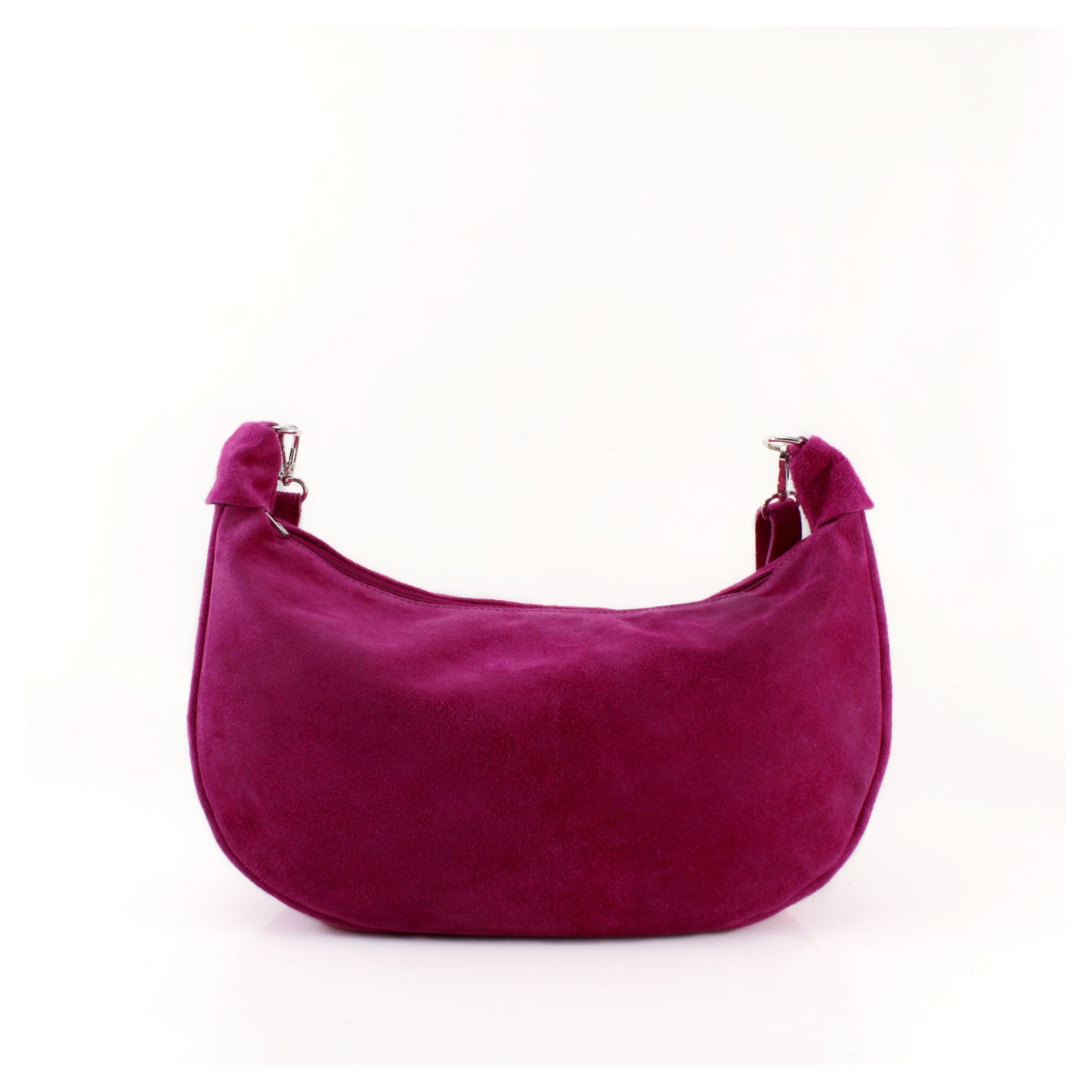 Fuschia Suede Shoulder Bag