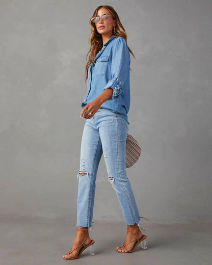 Soft Denim Long Sleeve Shirt
