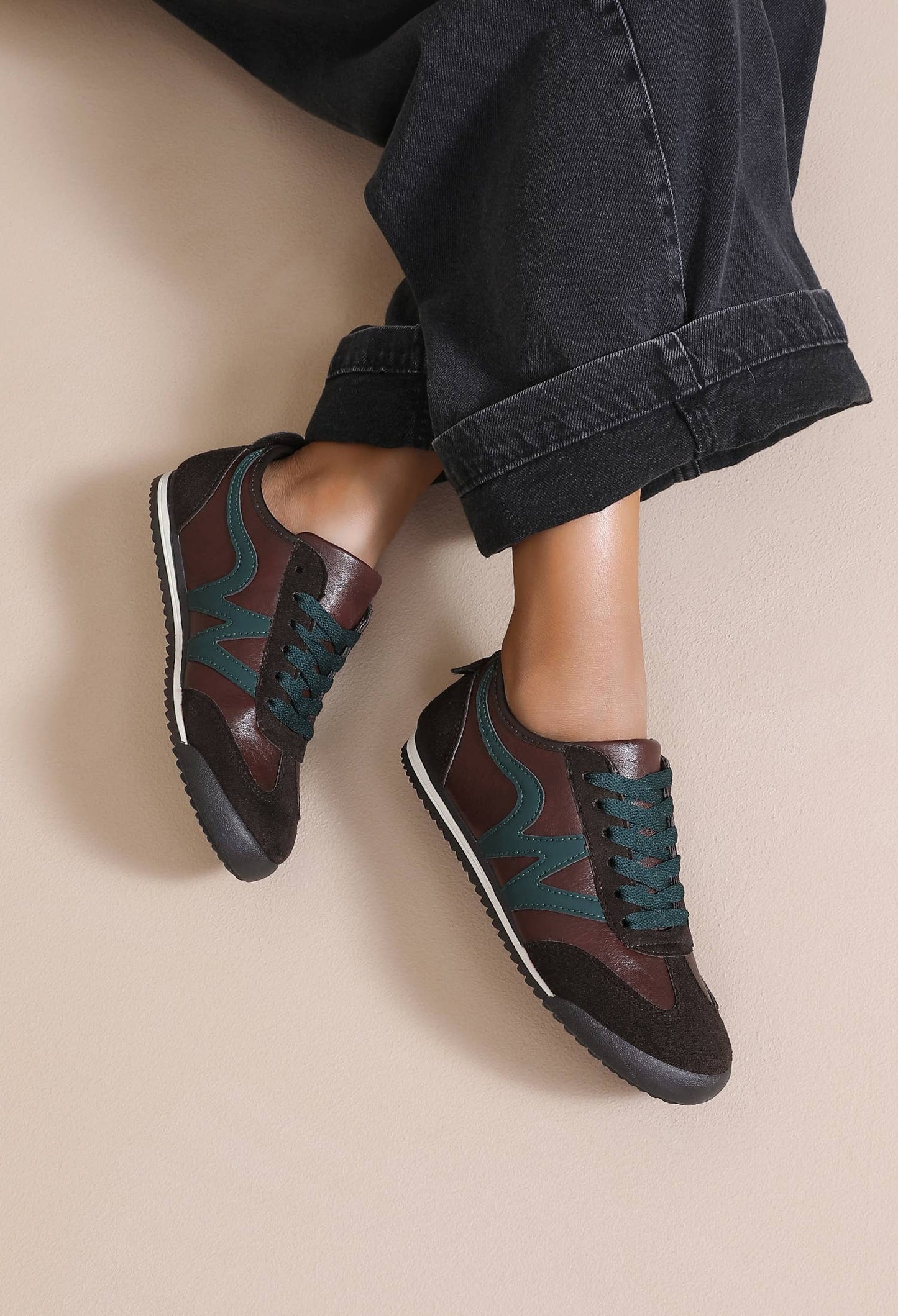 Sneakers – Vintage Running Style B-6619: Brown