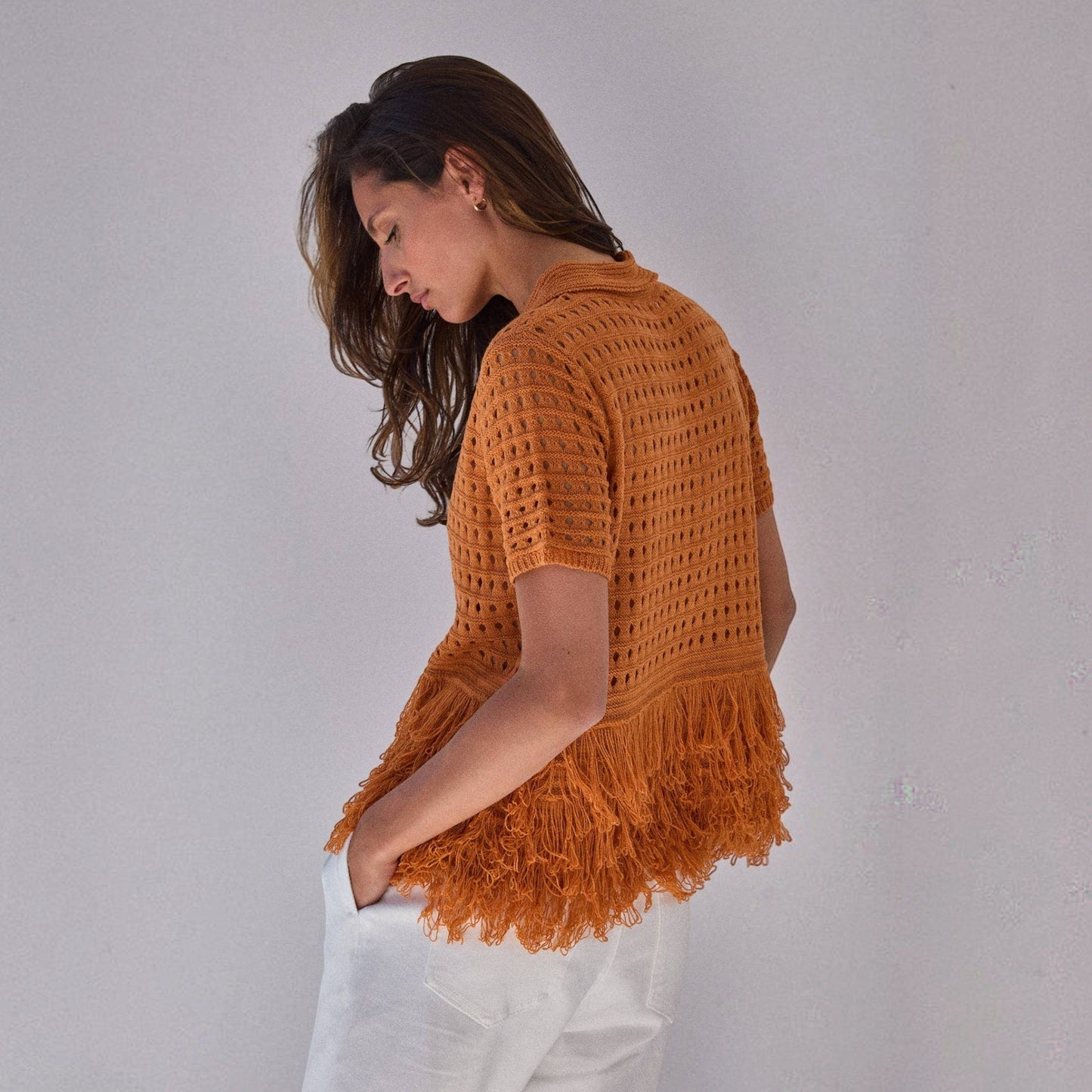 Burnt Orange Short Sleeve Top