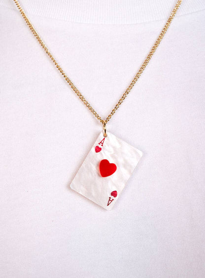 Ace of Hearts Card Pendant: Gold-plated | Tatty Devine
