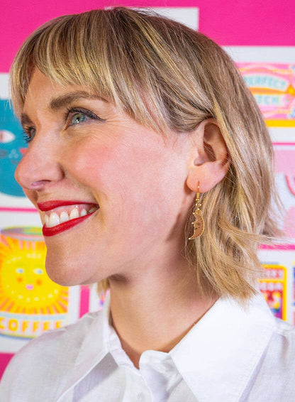 Golden Sun and Moon Earrings | Tatty Devine