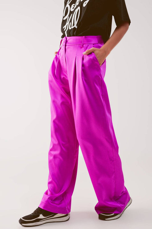 Magenta Palazzo Trousers
