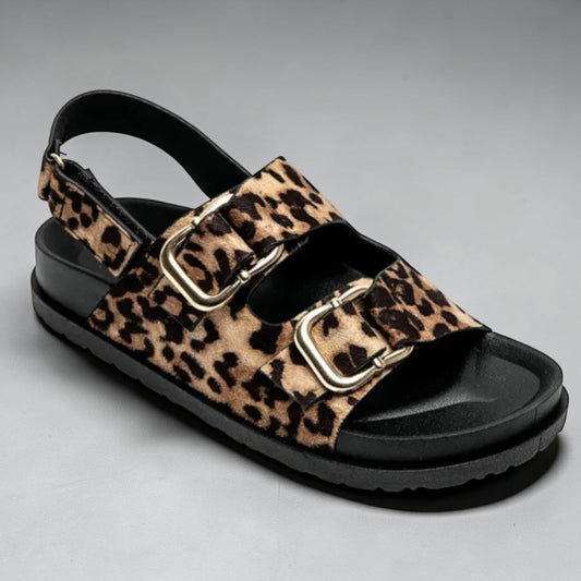 Leopard Chunky Sole Sandal