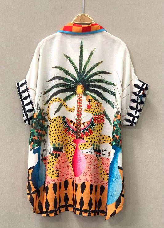 Tigers and Trees Print Shirt