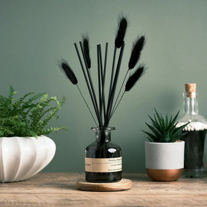 Peony Rose Oud Black Reed Diffuser | Luxury Reed Diffusers
