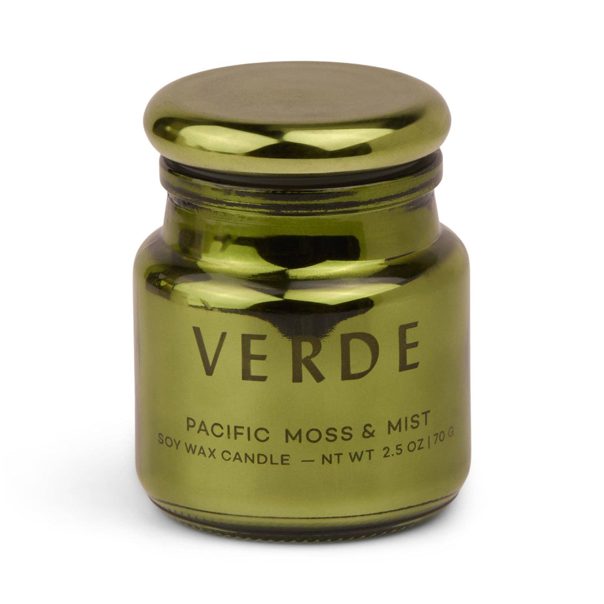 Verde Green Metallic Glass Candle - Pacific Moss