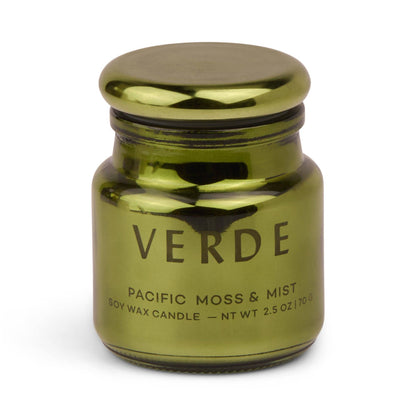 Verde Green Metallic Glass Candle - Pacific Moss