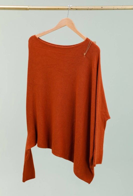 Tobacco Asymmetric Slouch Jumper