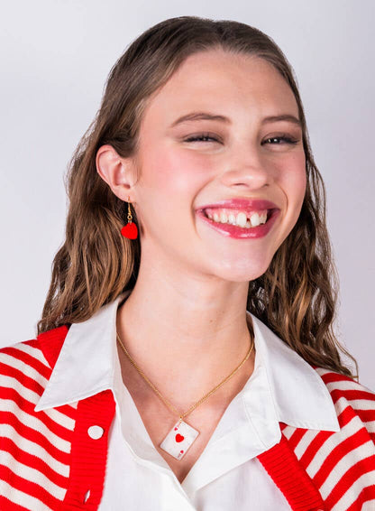Ace of Hearts Card Pendant: Gold-plated | Tatty Devine