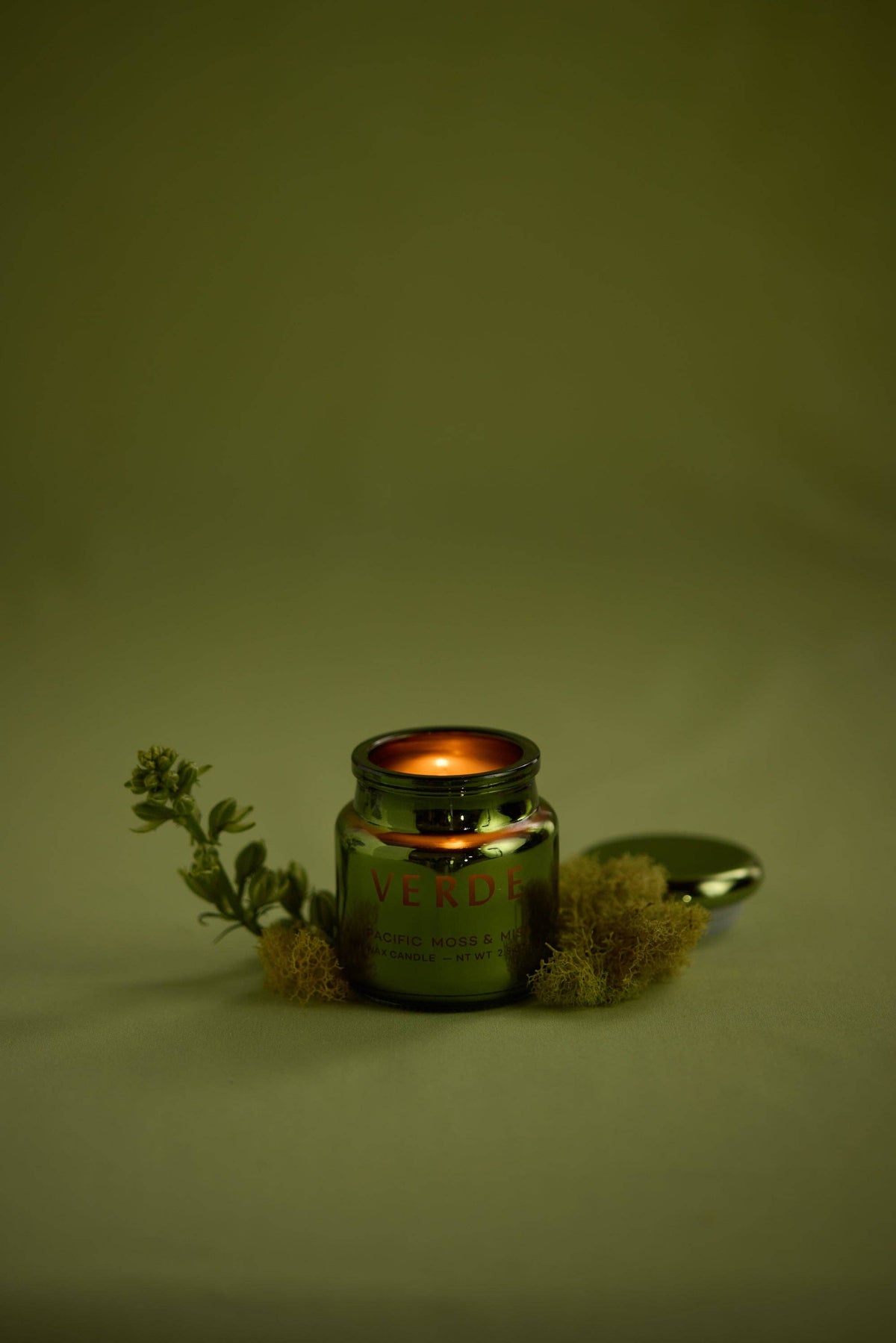 Verde Green Metallic Glass Candle - Pacific Moss