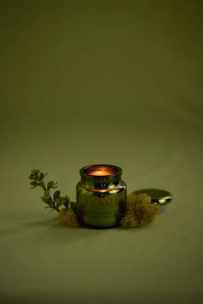 Verde Green Metallic Glass Candle - Pacific Moss