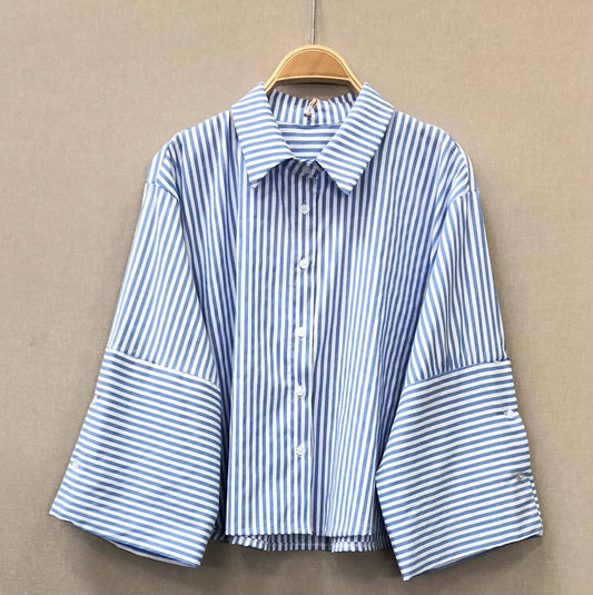Cropped Stripe Shirt