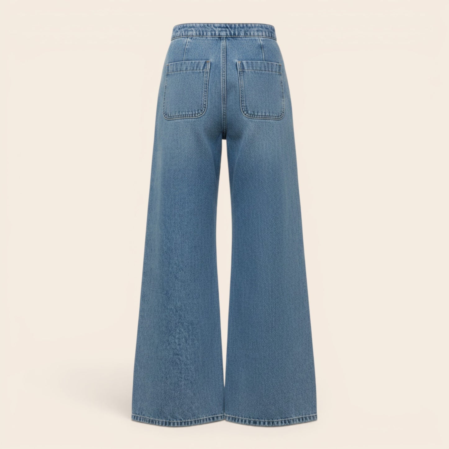 Braided Pocket Palazzo Jeans