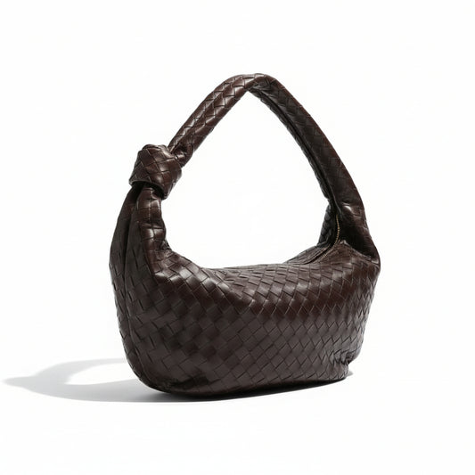 Brown Large Slouch Woven Shoulder Bag