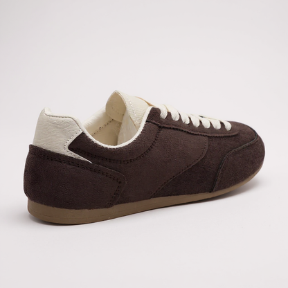 Brown Suedette Lace Up Trainers
