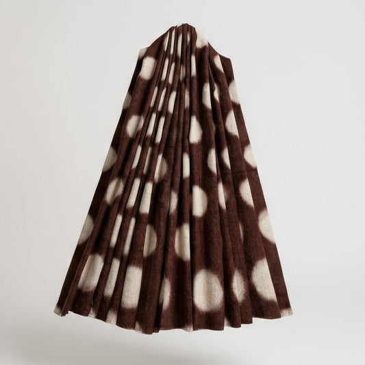 Bordeaux Cream Spot Scarf