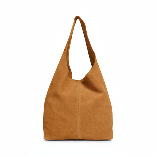 Tan Suede Hobo Bag