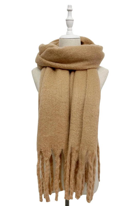 Tan Blanket Scarf