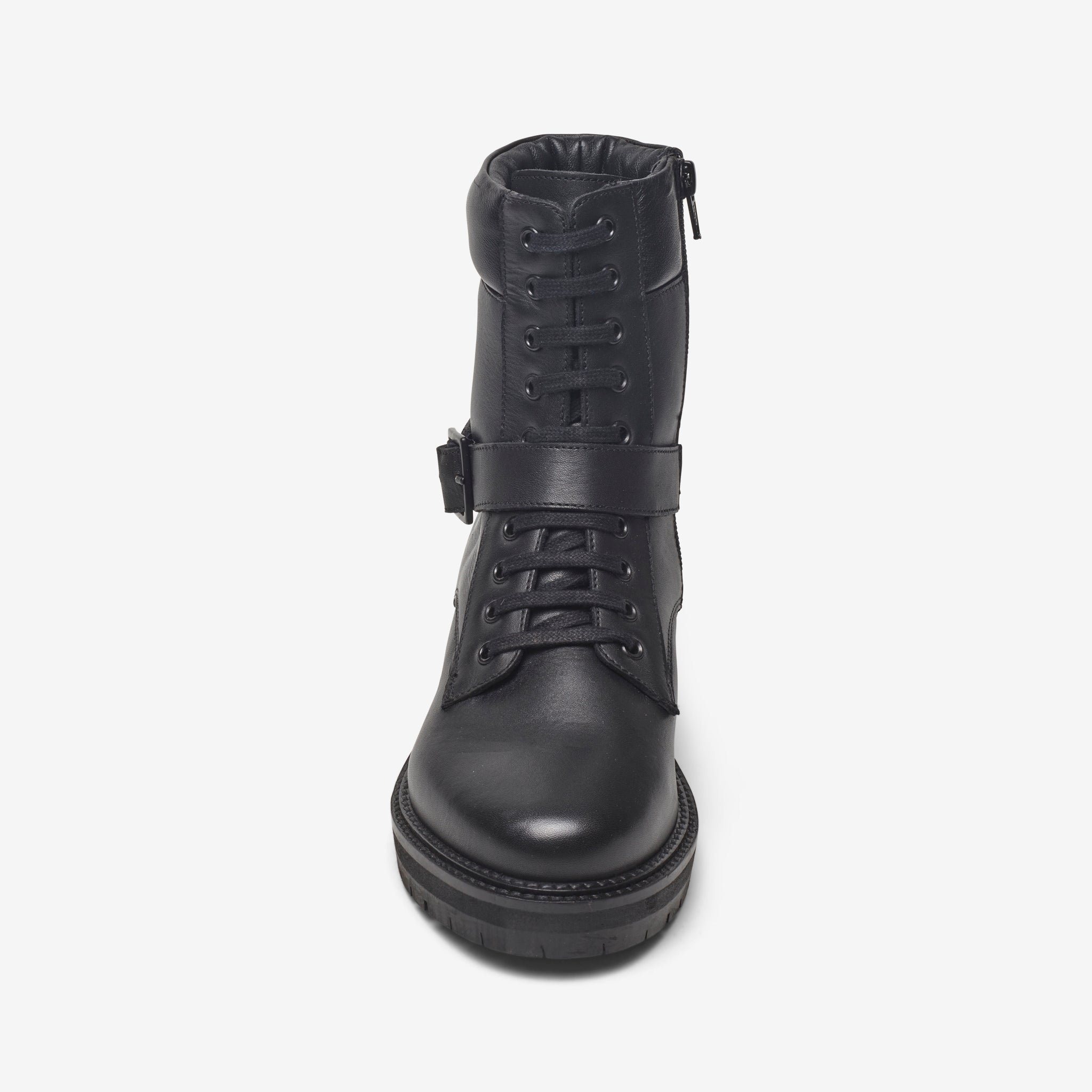 Wide fit biker ankle boots Napoli lace up boots Feather Sole